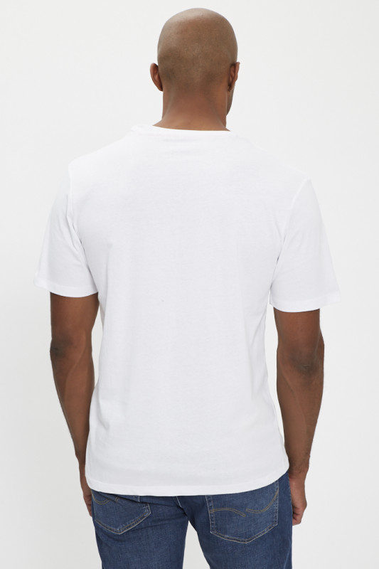 T-shirt blanc logo bicolore homme Jack & Jones