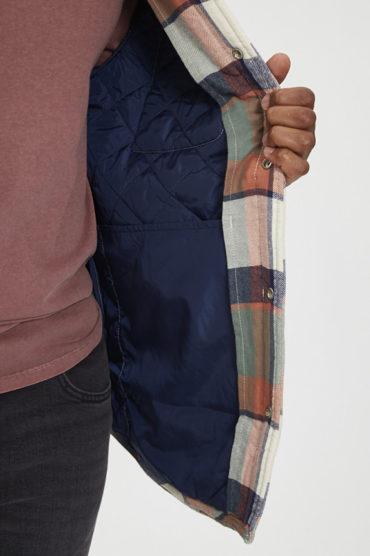 surchemise matelassée à carreaux multicolores levi's homme