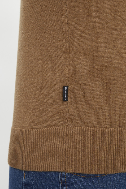 Pull col roulé marron pour homme