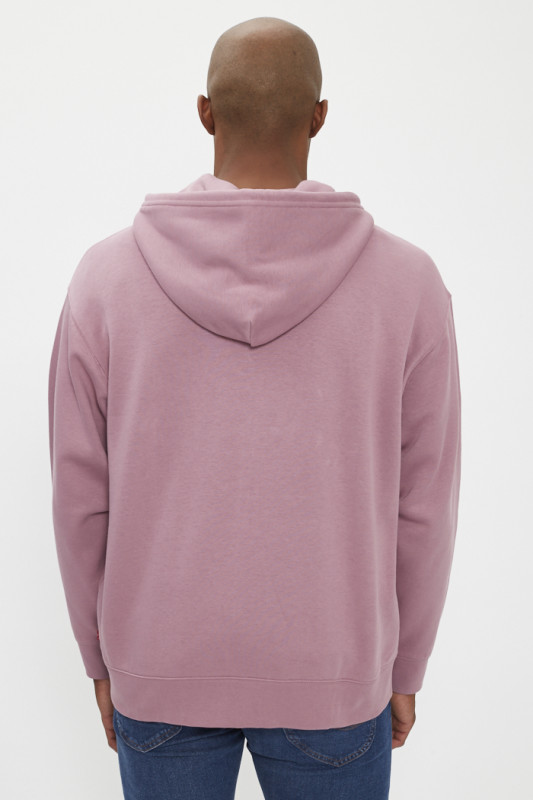 Sweat à capuche rose fermeture zippée levi's