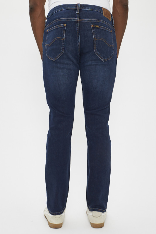 Jeans slim Rider dark used coton mélangé Lee homme