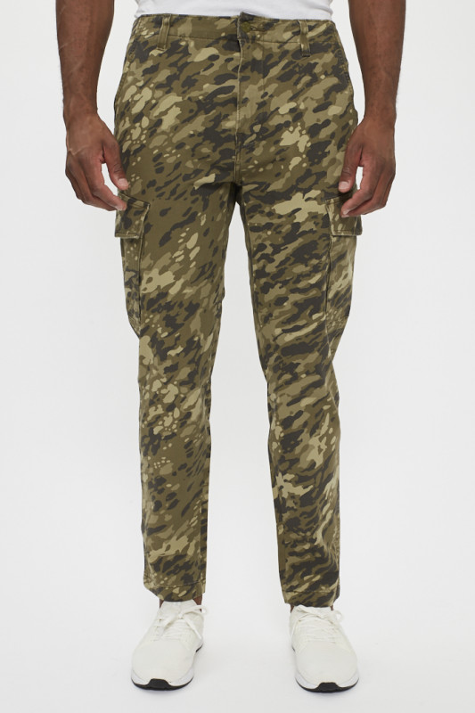 pantalon slim cargo fuselé camo homme