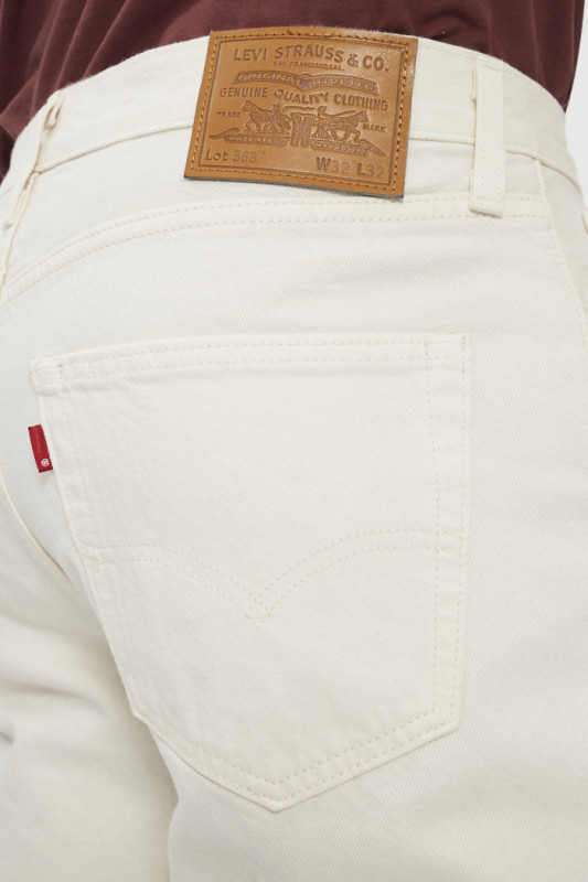 Jeans 568 loose straight écru levi's en coton