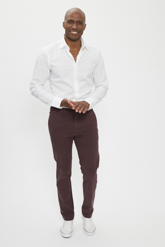Pantalon chino bordeaux coupe fuselée homme levi's