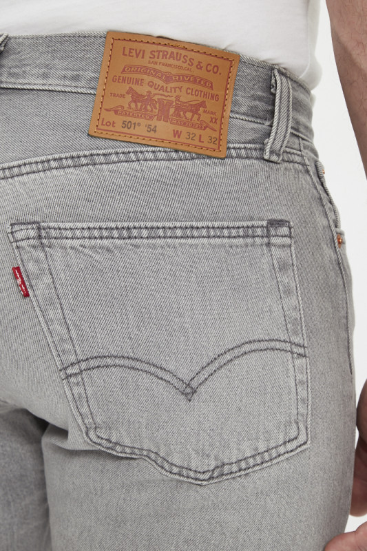 Jeans 501'54 gris levi's coton mélangé