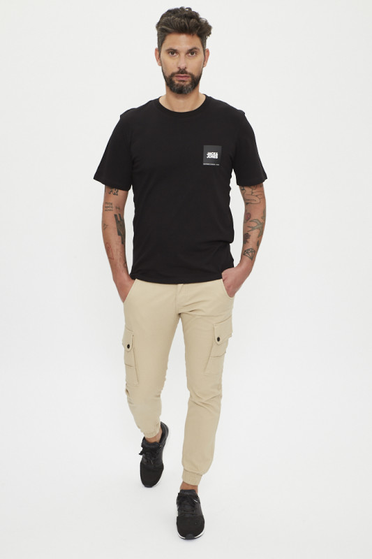 Pantalon cargo white pepper en coton mélangé