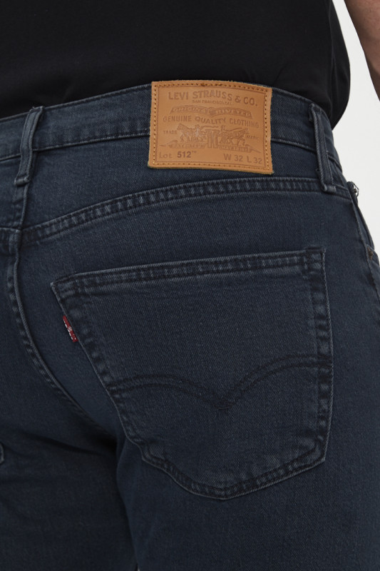 Jeans 512 slim taper bleu foncé levi's en coton mélangé