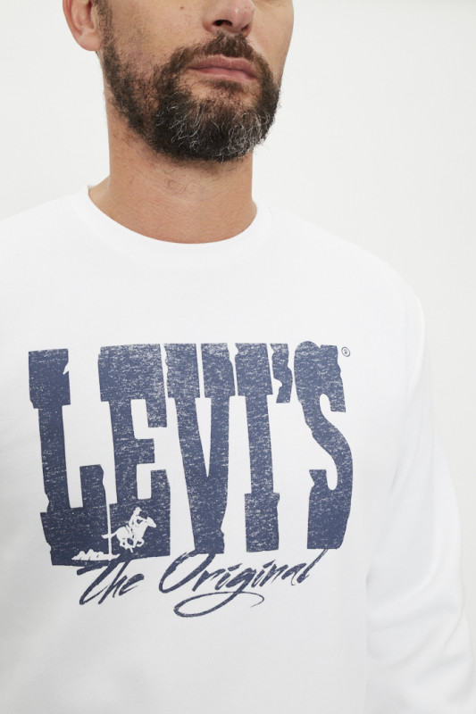 Sweatshirt standard graphic crew western blanc levi's en coton 