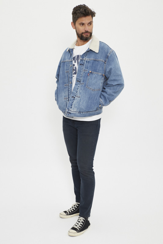 Veste en jeans Trucker Type i Doublée