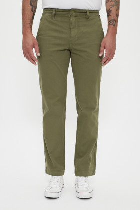 Chino authentic vert feuille homme