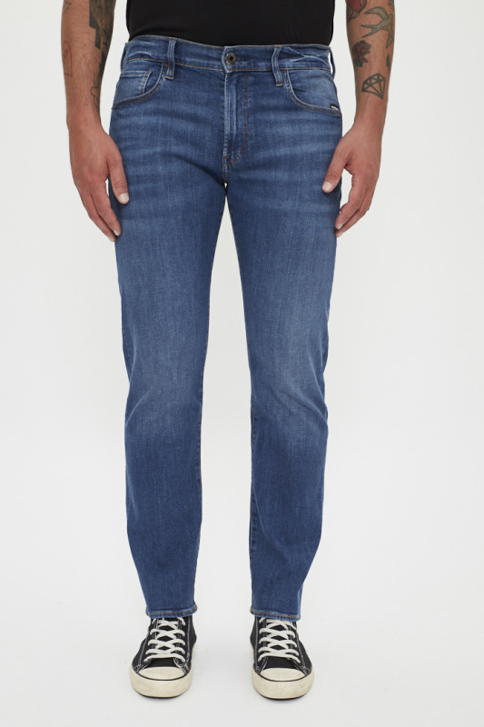 Jeans 3301 straight bleu denim homme