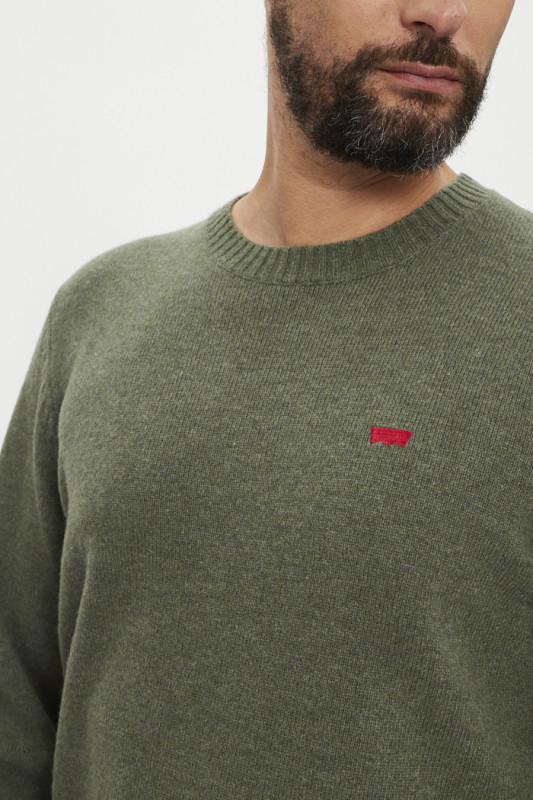 Pull vert olive original Housemark leivi's en laine mélangé