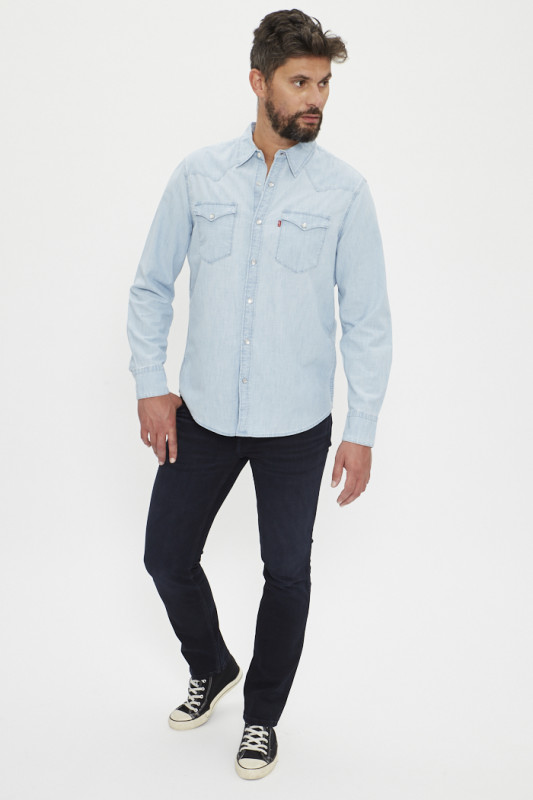 Chemise barstow western standard bleu ciel