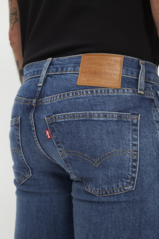 Jeans 511 slim medim indigo levi's en coton mélangé