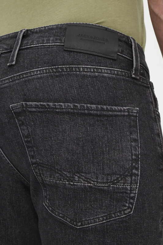 Jeans vintage black denim regular homme