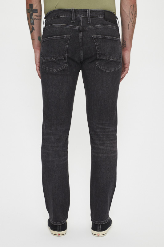 Jeans vintage black denim regular coton et élasthanne