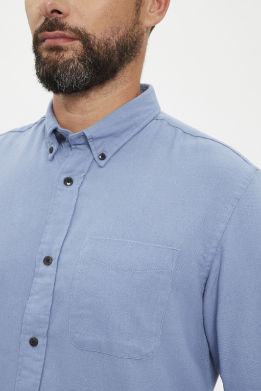 chemise coupe confort bleu denim homme