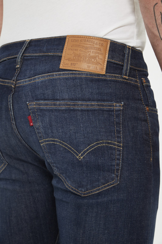 Jeans 512 slim taper dark indigo levi's coton mélangé