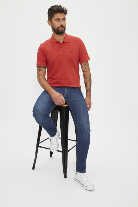 Polo slim manches courtes rouge jalapeno homme levi's
