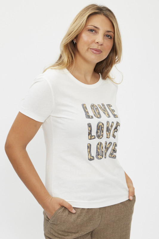 T-shirt en coton Love 3 JDY