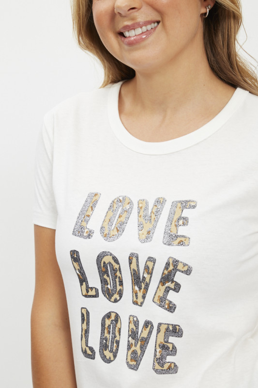 T-shirt en coton Love 3 femme JDY