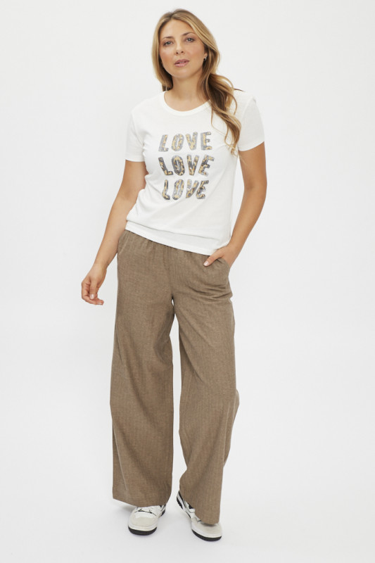 T-shirt en coton Love 3 manches courtes