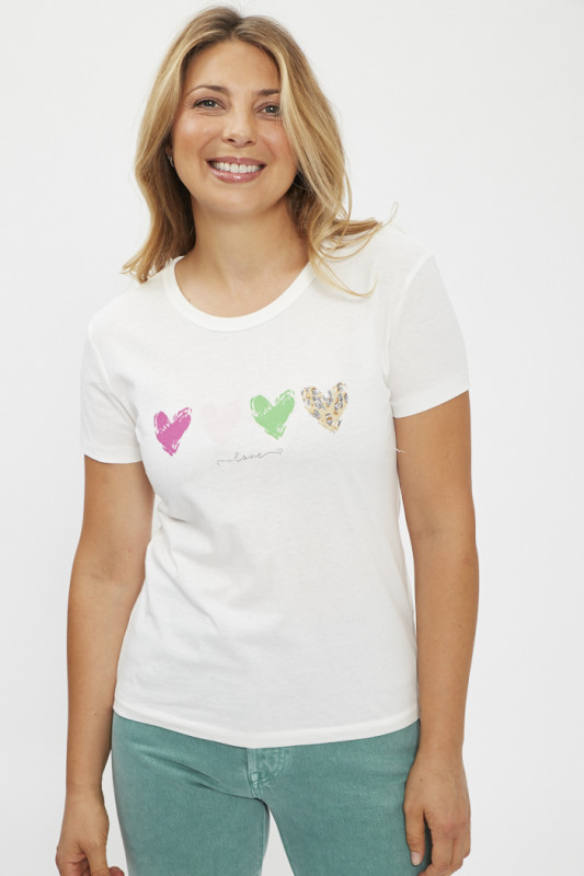 T-shirt en coton 4 hearts JDY