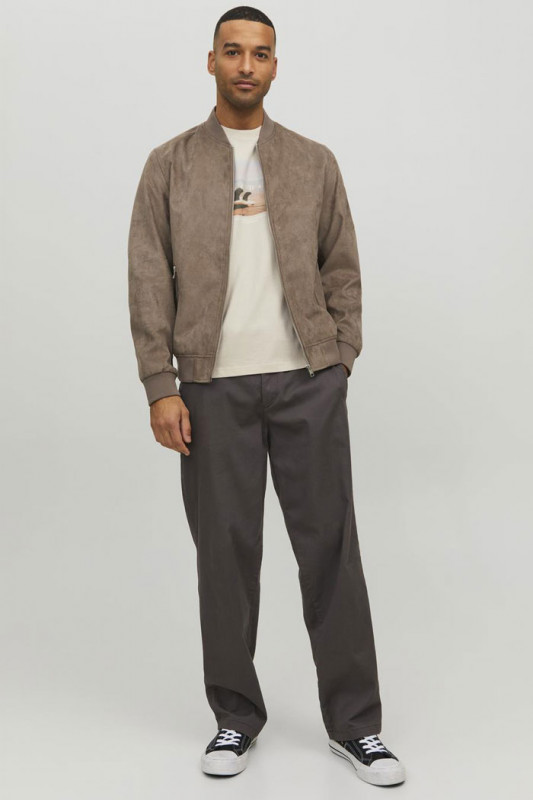 blouson pour homme en faux suèdine