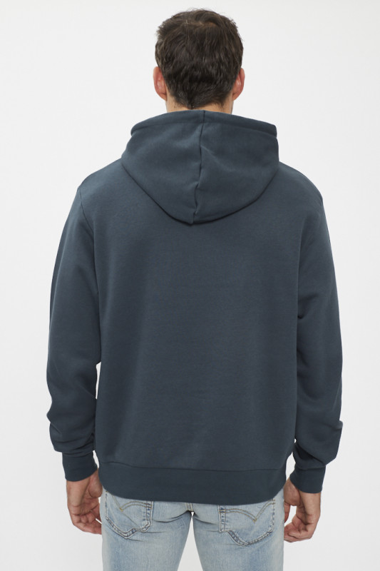 Sweat à capuche vert forêt coton mélangé homme en coton mélangé