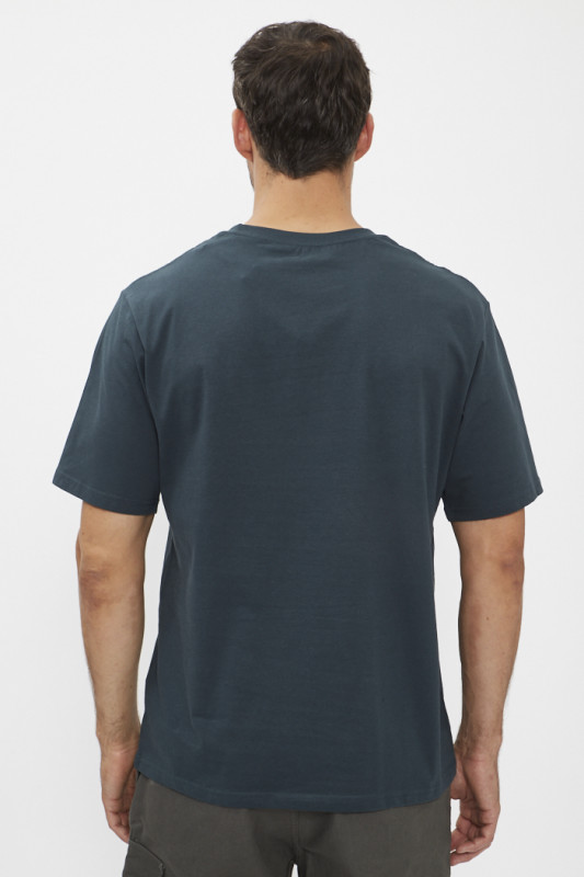 T-shirt vert forêt en jersey de coton homme col rond