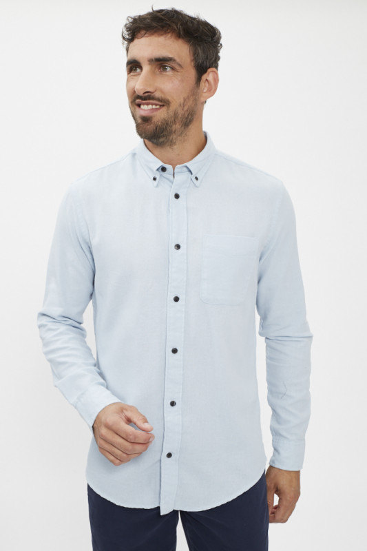 Chemise coupe confort bleu ciel homme