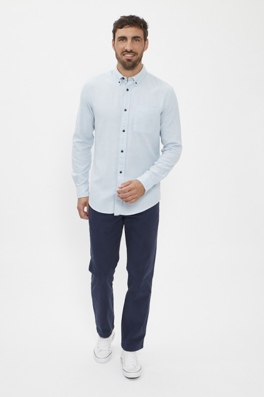 Chemise coupe confort bleu ciel jack & jones en coton mélangé