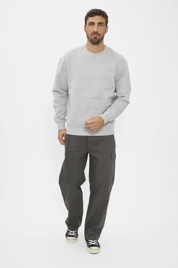 sweat gris ras du cou relaxed fit homme Jack & Jones | Destock jeans