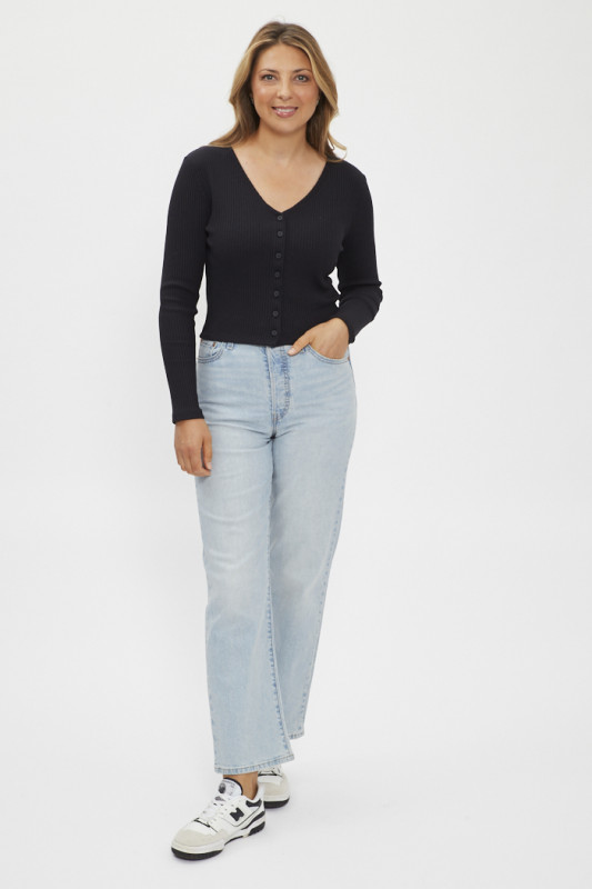 Gilet Monica noir caviar