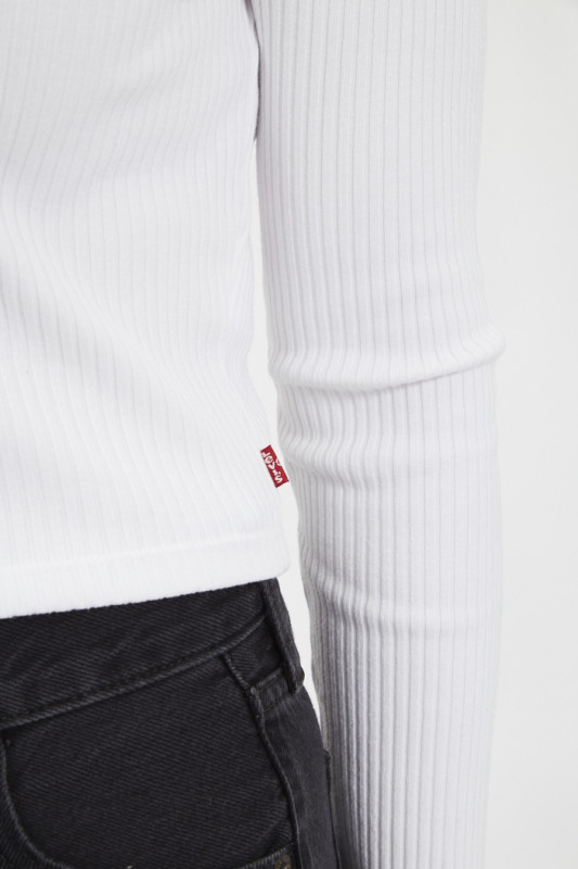 T-shirt blanc Monica col V levi's manches longues