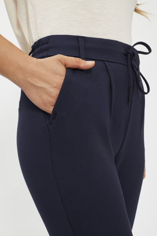 Pantalon regular ceinture élastiquée bleu nuit JDY regular fit