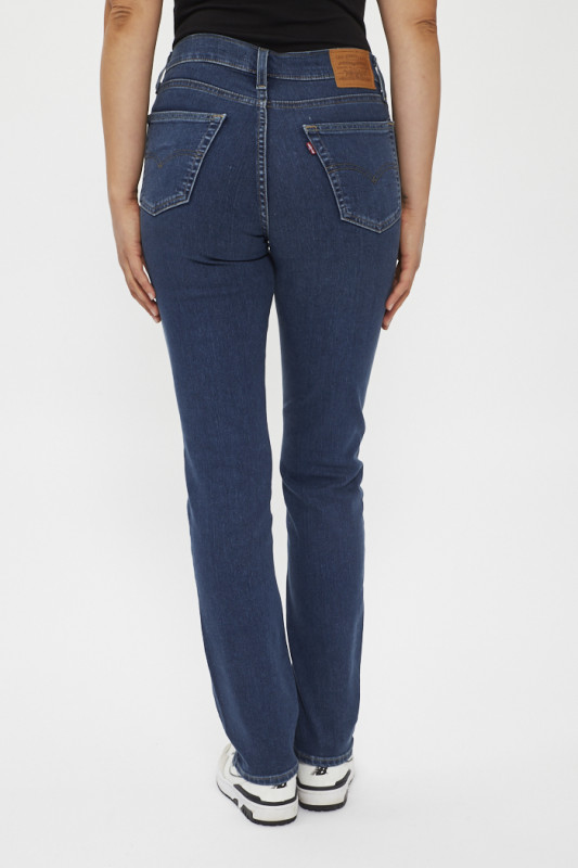 Jeans 724 coupe droite taille haute dark indigo femme Levi's