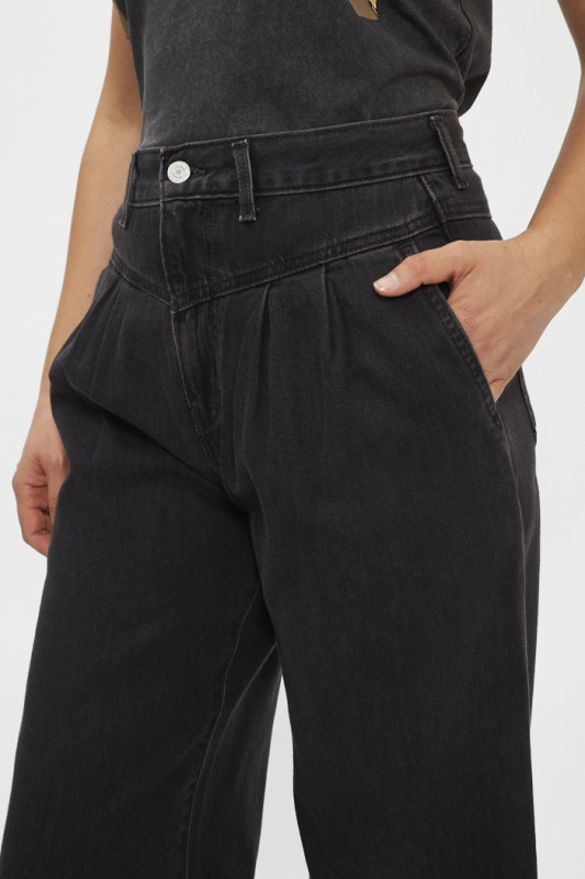 Jeans baggy lightweight noir levi's coton mélangé