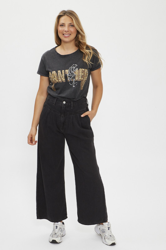 Jeans baggy lightweight noir femme levi's