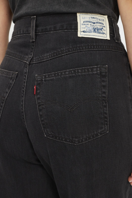 Jeans baggy lightweight noir levi's femme coton mélangé