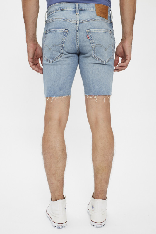 short slim en jeans modèle 412 Levi's homme fermeture zippée