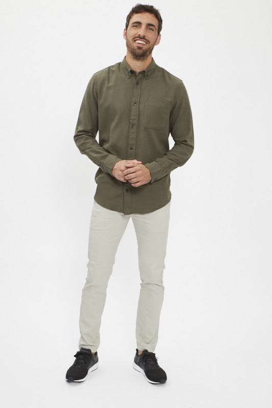 Pantalon chino slim gris clair homme levi's