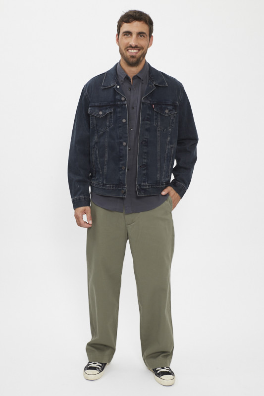 Veste Trucker Jacket blue black