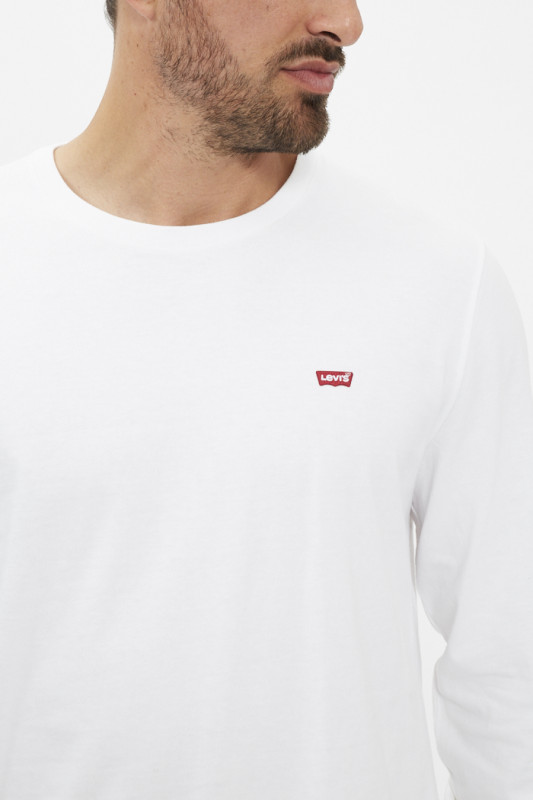 Original T-shirt blanc manches longues levi's en coton 