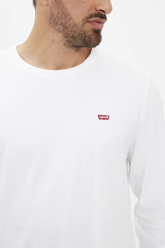 T Shirt manches longues homme Levi s Original blanc Destock Jeans