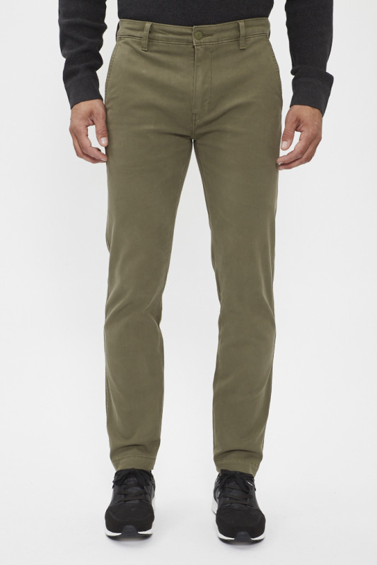 Pantalon Chino Bunker vert olive homme