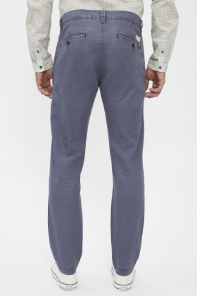 Pantalon chino bleu canvas coupe slim