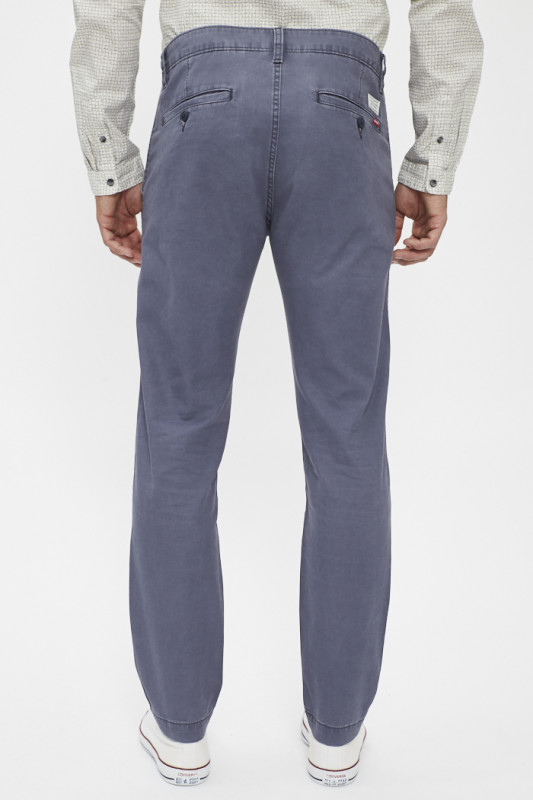 Pantalon chino bleu canvas coupe slim 