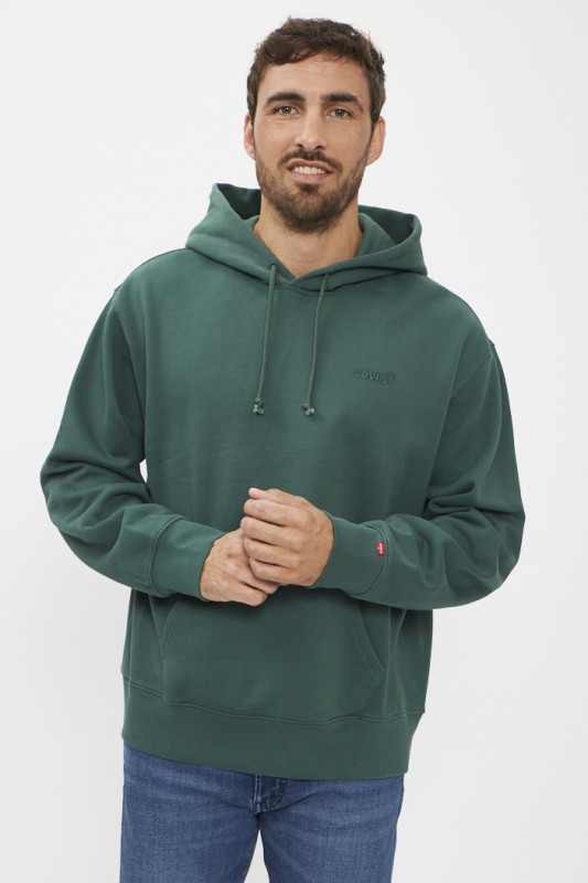 Hoodie vert à capuche Authentic homme