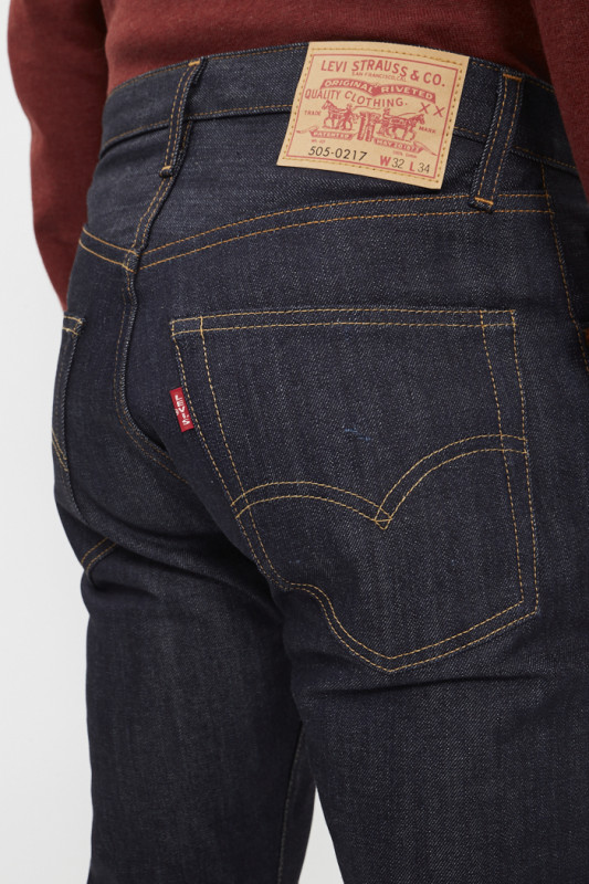 Jeans 505 vintage 1967 organic dark indigo levi's coton biologique